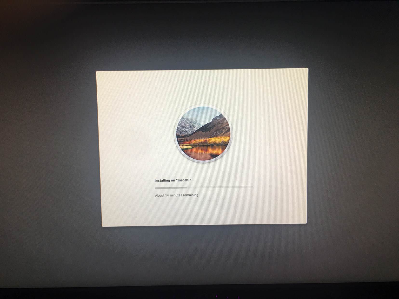 Help Mac High Sierra Install Stuck For Hours Cannot Finish